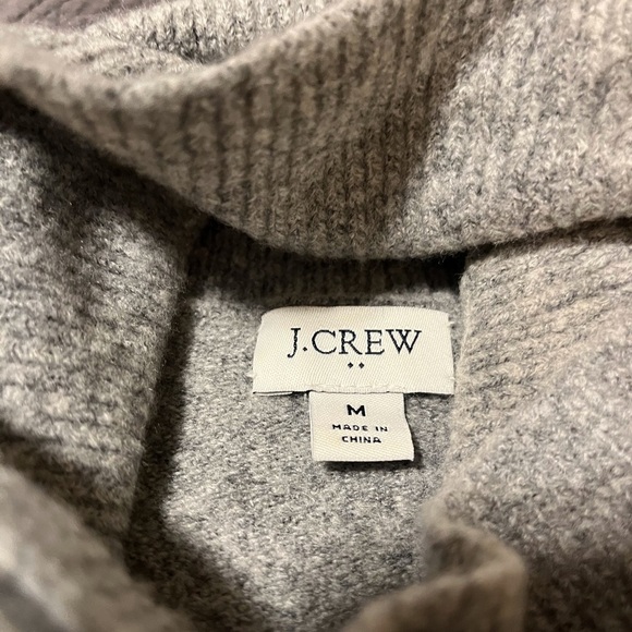 J. Crew Sweater Dress Gray and White Striped Turtleneck - Picture 8 of 12